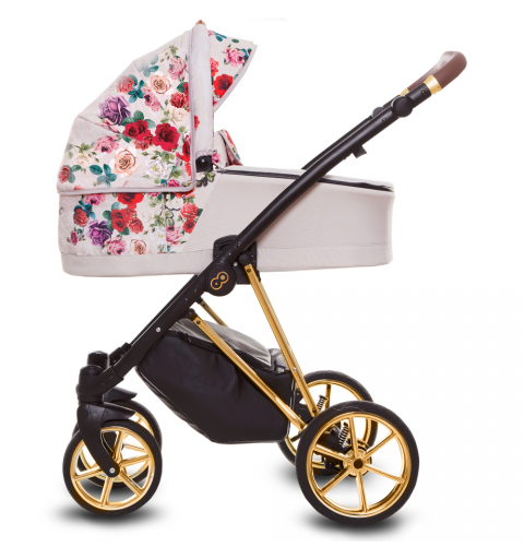Babyactive Musse - wózek wielofunkcyjny, zestaw 2w1 z opcją 3w1 i 4w1 | Light Rose - Gold